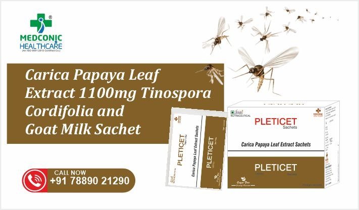 Carica Papaya Leaf Extract 1100mg, Tinospora Cordifolia and Goat Milk Sachet