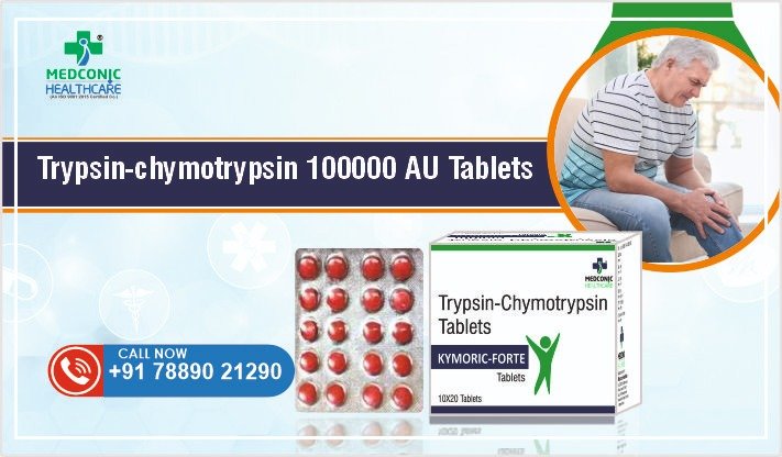 KYMORIC FORTE - TRYPSIN-CHYMOTRYPSIN 100000 AU ENTRIC COATED TAB