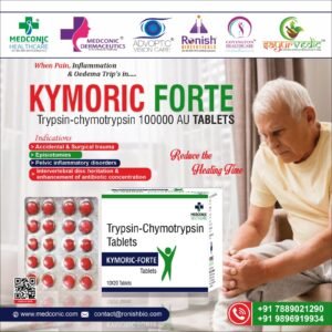 KYMORIC FORTE - TRYPSIN-CHYMOTRYPSIN 100000 AU ENTRIC COATED TAB