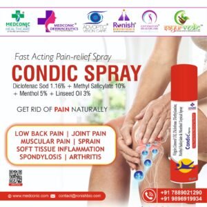 CONDIC SPRAY - Diclofenac Sod 116% Methyl Salicylate 10% Menthol 5% Linseed Oil 3%